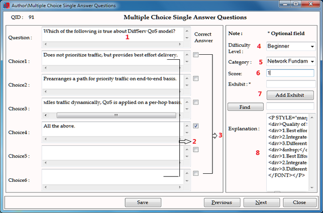 MCSA Question type screen 2