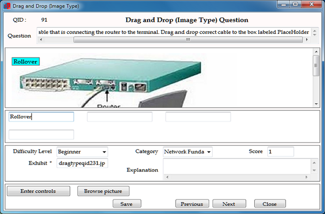 Image Drag and Drop Question type screen 6