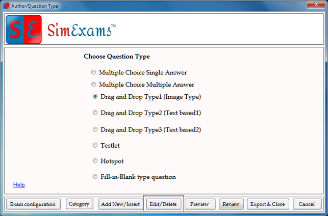 Image Drag and Drop Question type screen 7