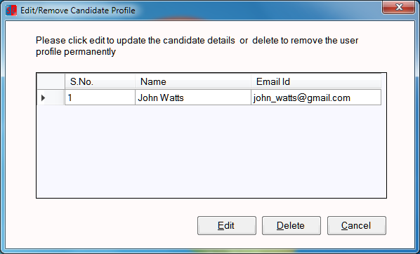 Add/Edit Candidates screen 4