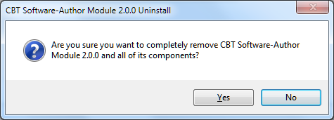 Uninstall Procedure Step 2