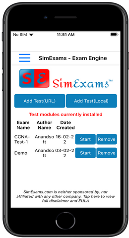 Add test module screen 1