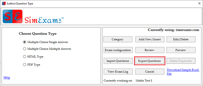 Exam engine help images