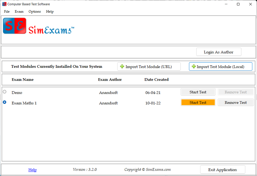 Add test module screen 4