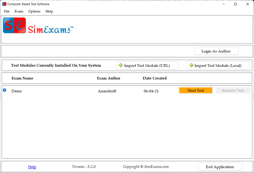 Remove Test Module screen 4