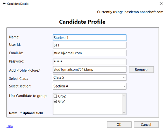 Add/Edit Candidates screen 5