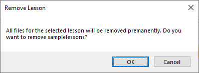 Remove Test Module screen 2