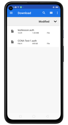 Add test module screen 2