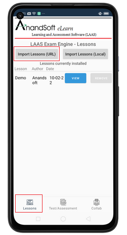 Add test module screen 1