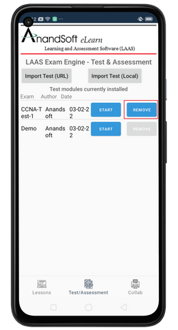 Add test module screen 1